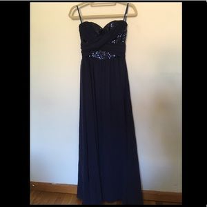 ASOS Metallic sequins Maxi Prom Dress with Straps